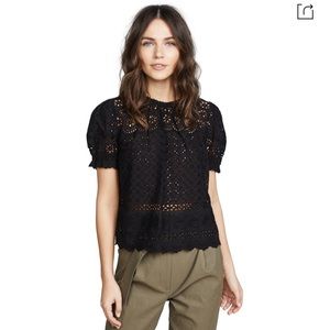 Ulla Johnson Desi top.  Black size 2 or small.